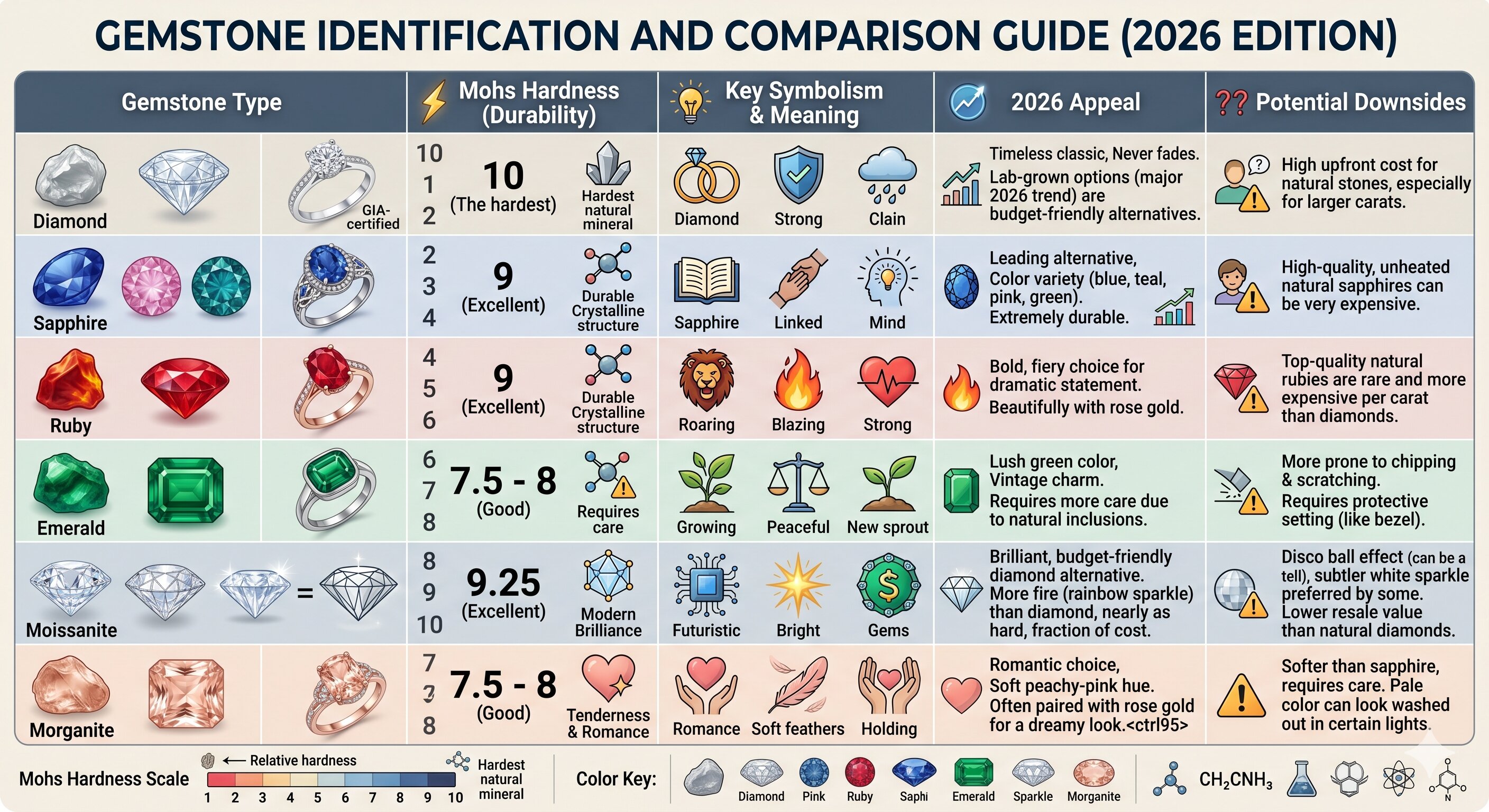 gemstone identification and comparison guide